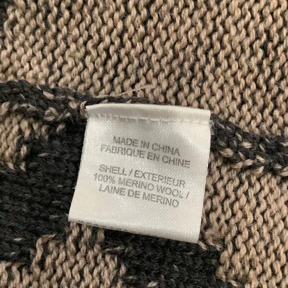 Haute Hippie Brown Tan Merino Wool Striped Jacquard XS - Small Sweater Cardigan - Picture 9 of 10